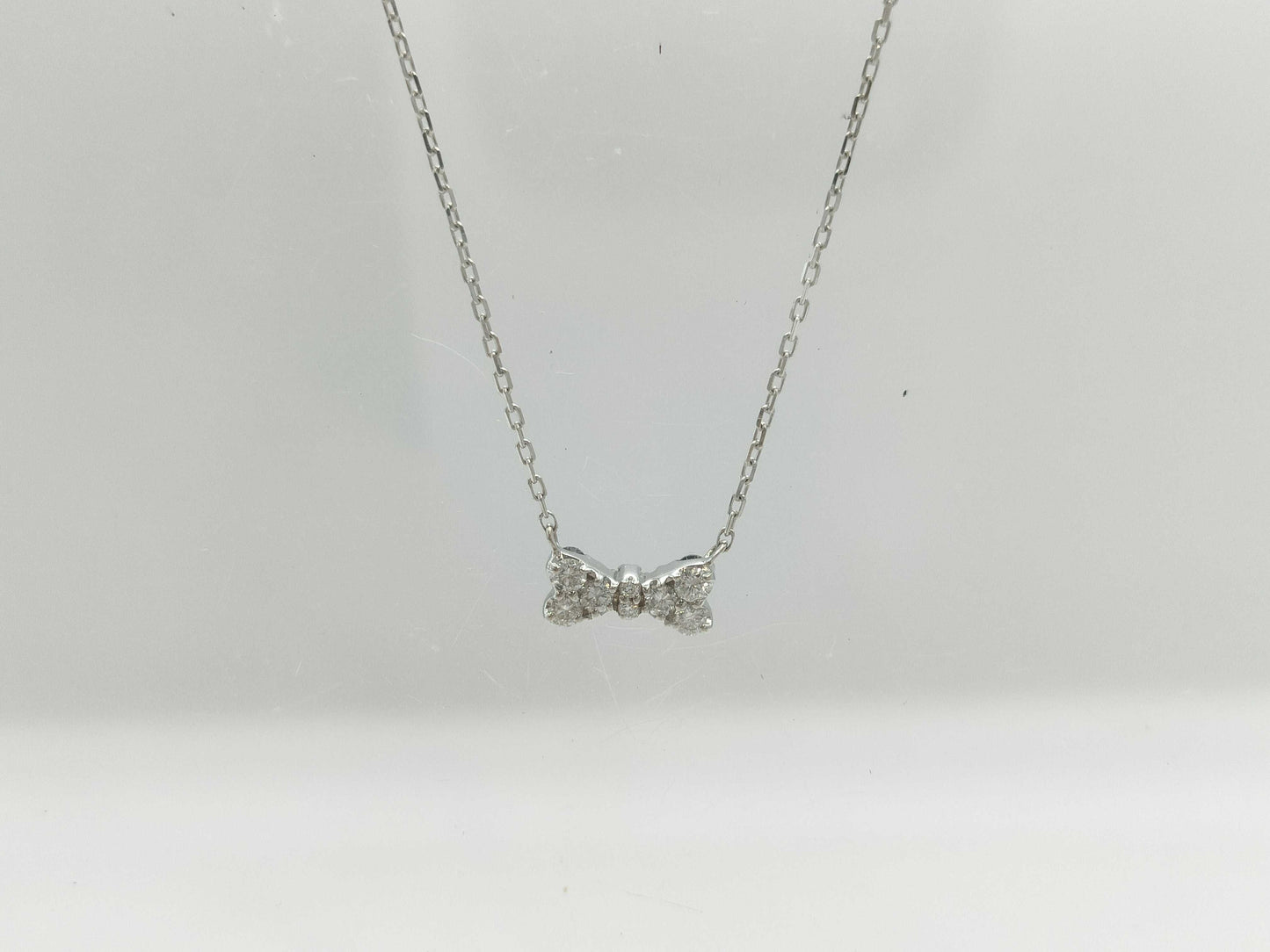 D0.24ct K18WG 1.7g Necklace