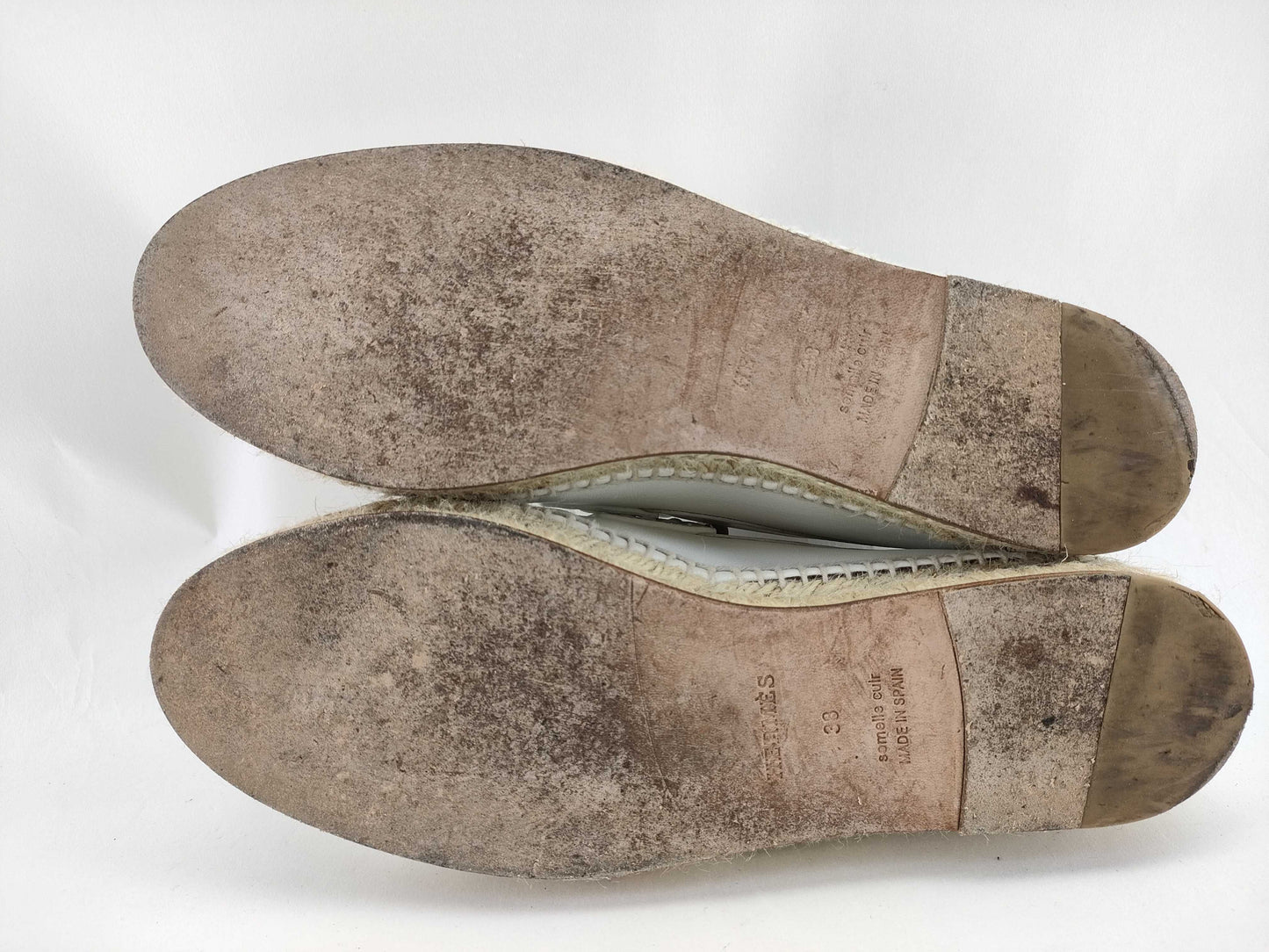 HERMES Espadrilles Leather Loafers Other Shoes