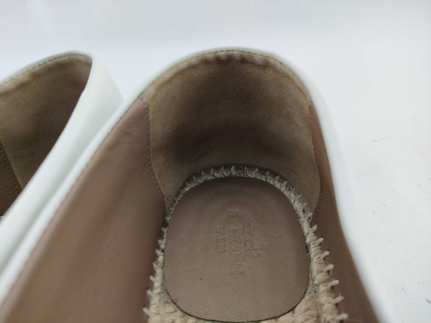HERMES Espadrilles Leather Loafers Other Shoes