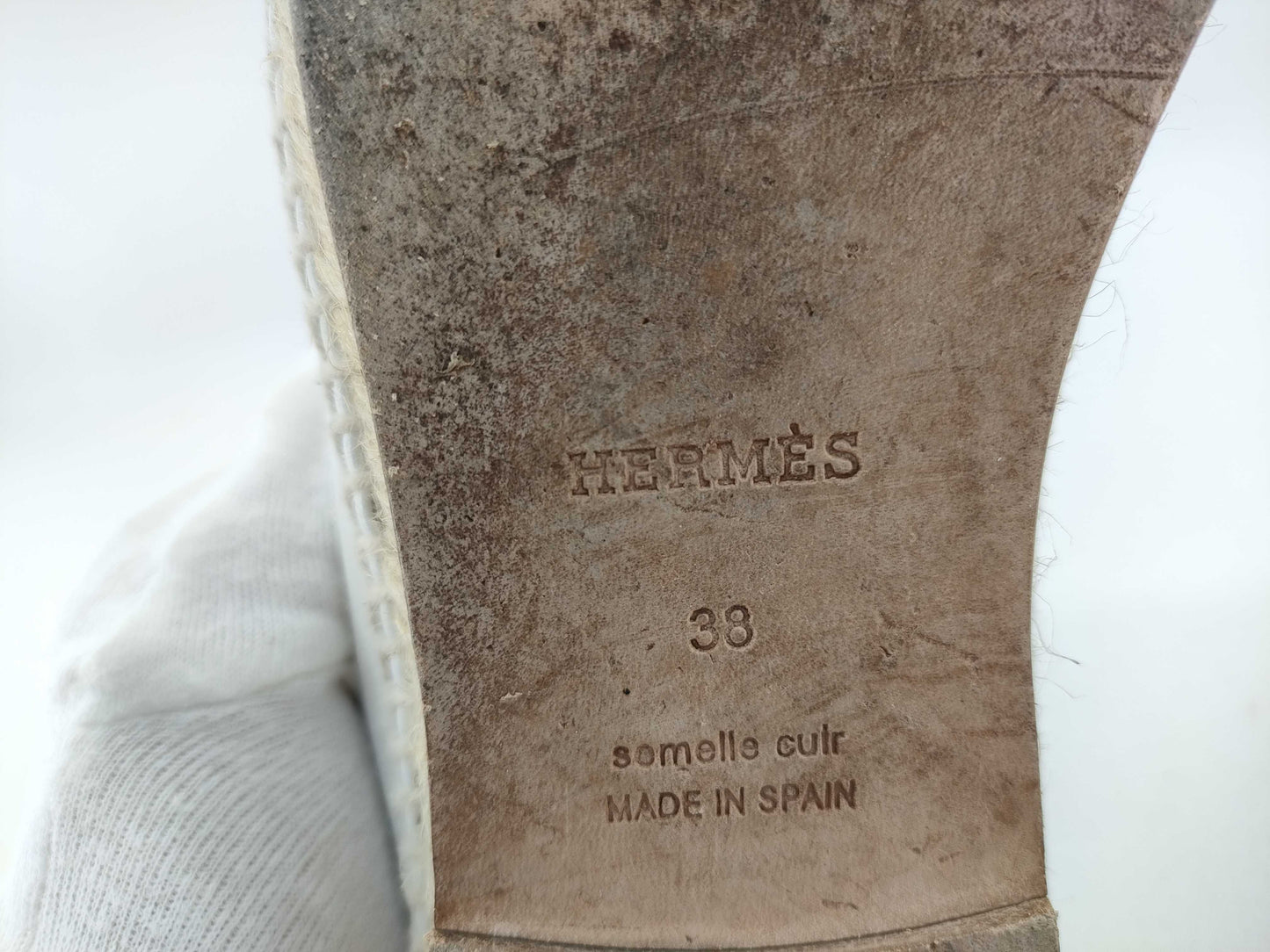 HERMES Espadrilles Leather Loafers Other Shoes