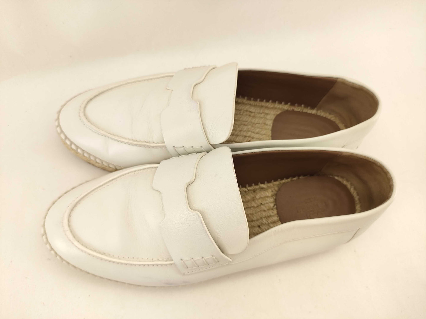 HERMES Espadrilles Leather Loafers Other Shoes
