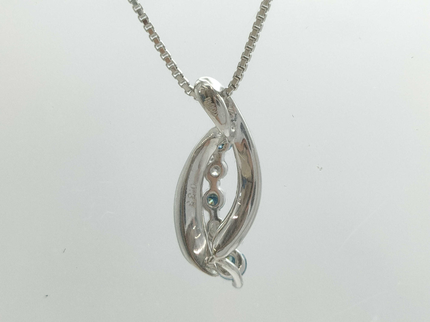 D0.33ct Pt900/850 6.7g Necklace