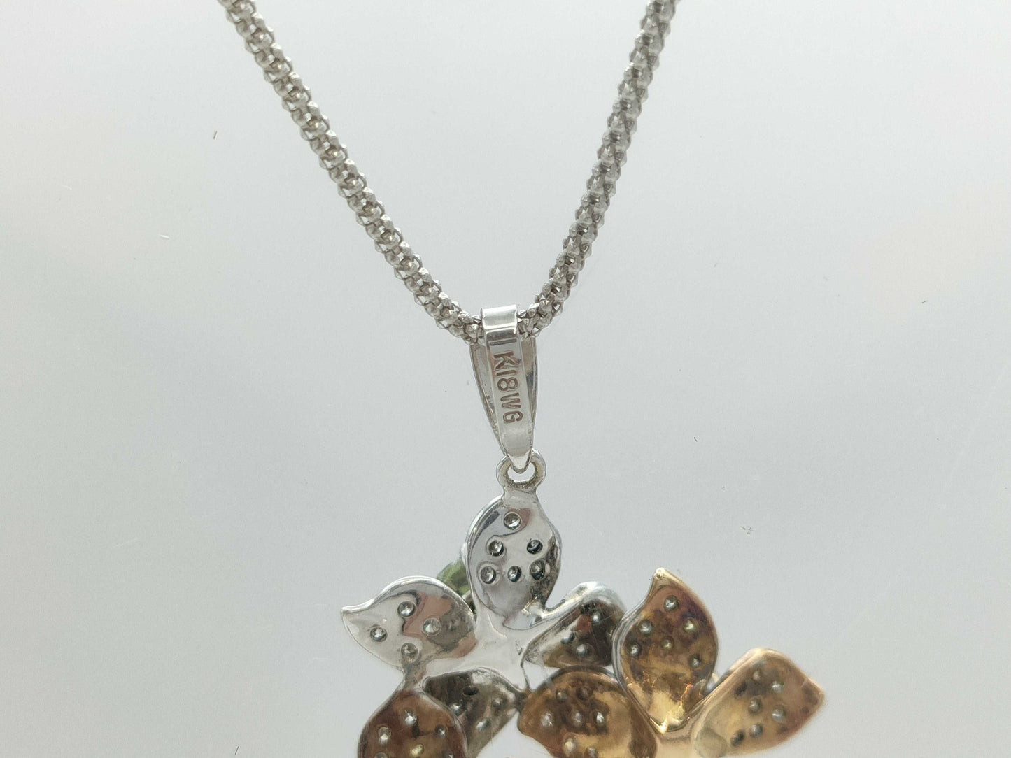 Colored Stone Multi 2.21ct D0.53ct K18WG 8.9g Necklace