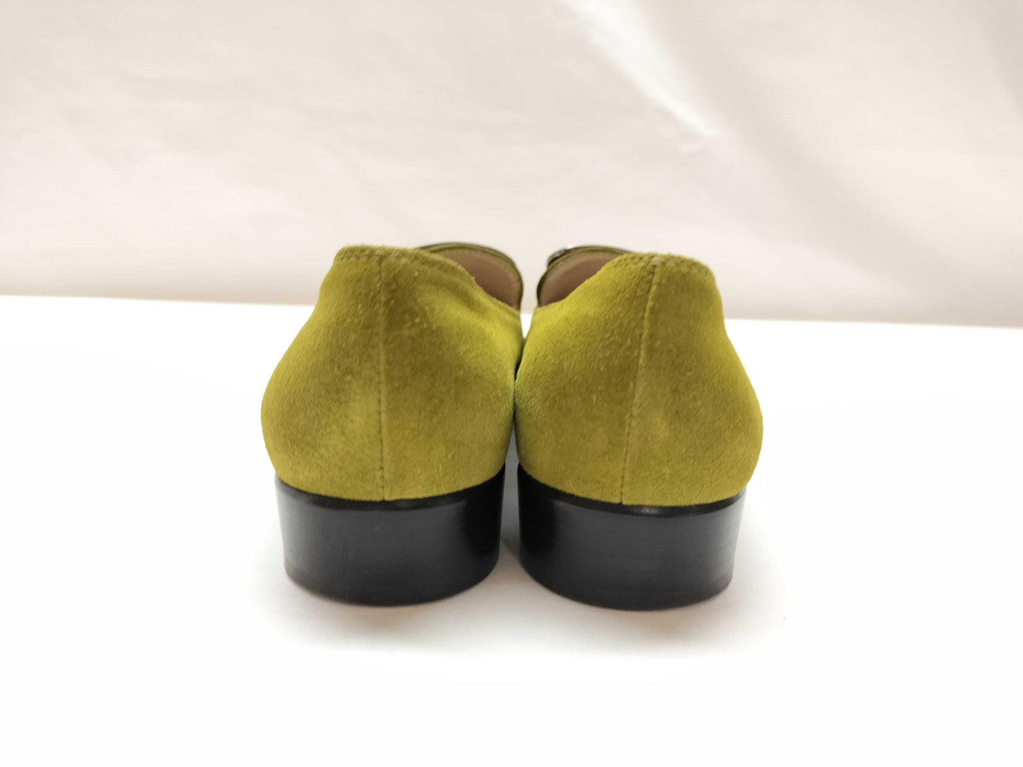 Salvatore Ferragamo Vara Suede Green Pumps