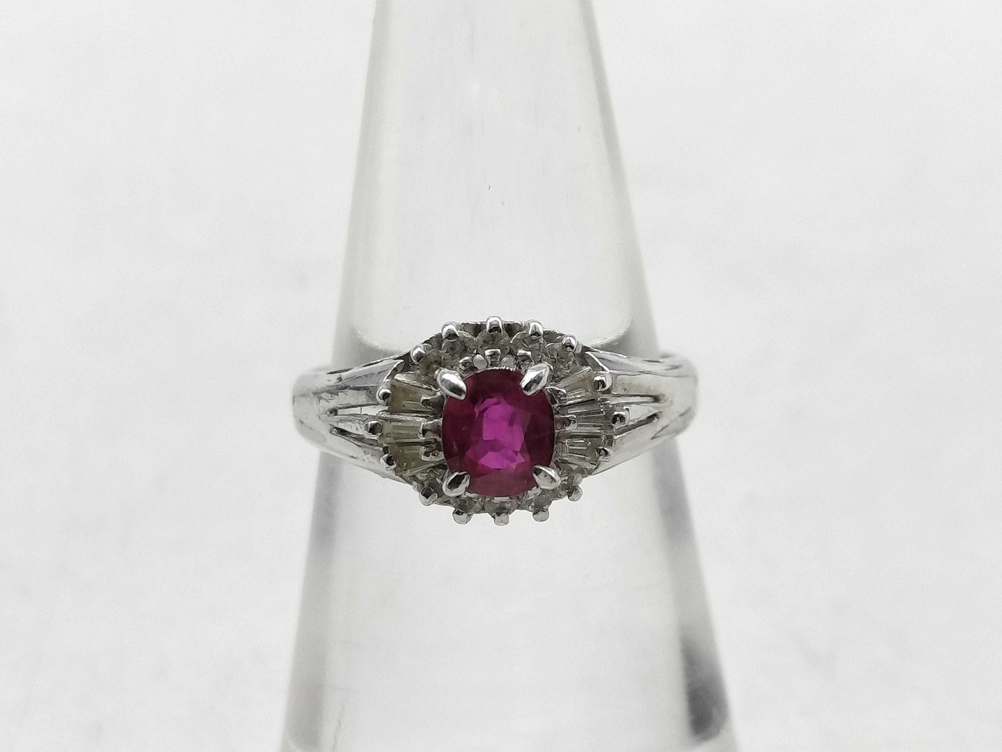 R0.52ct D0.20ct PT900 3.8g Ring