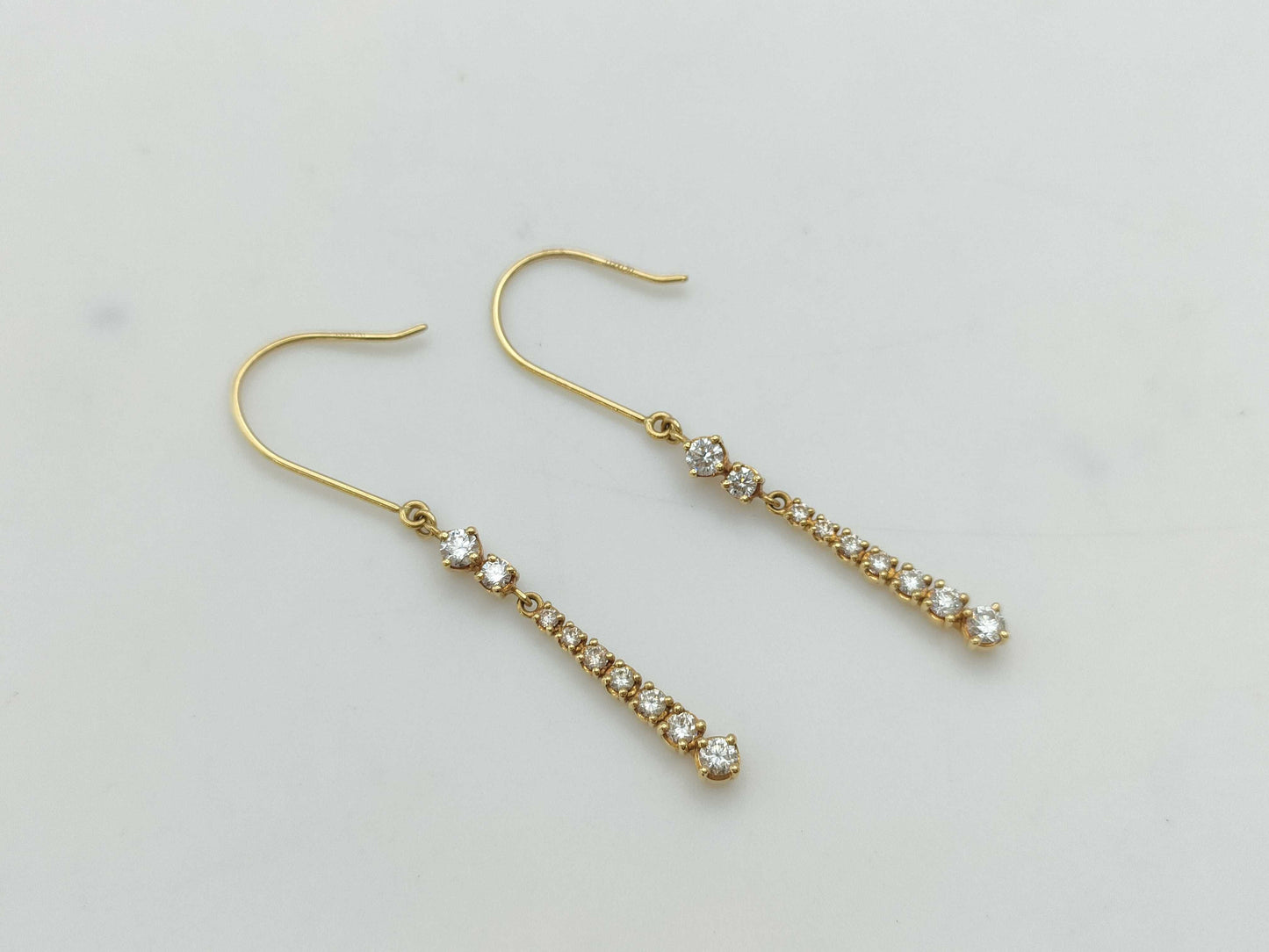 Diamond K18 1.8g Earrings