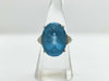 Blue Topaz 13.66ct D0.40ct PT900 12.2g Ring