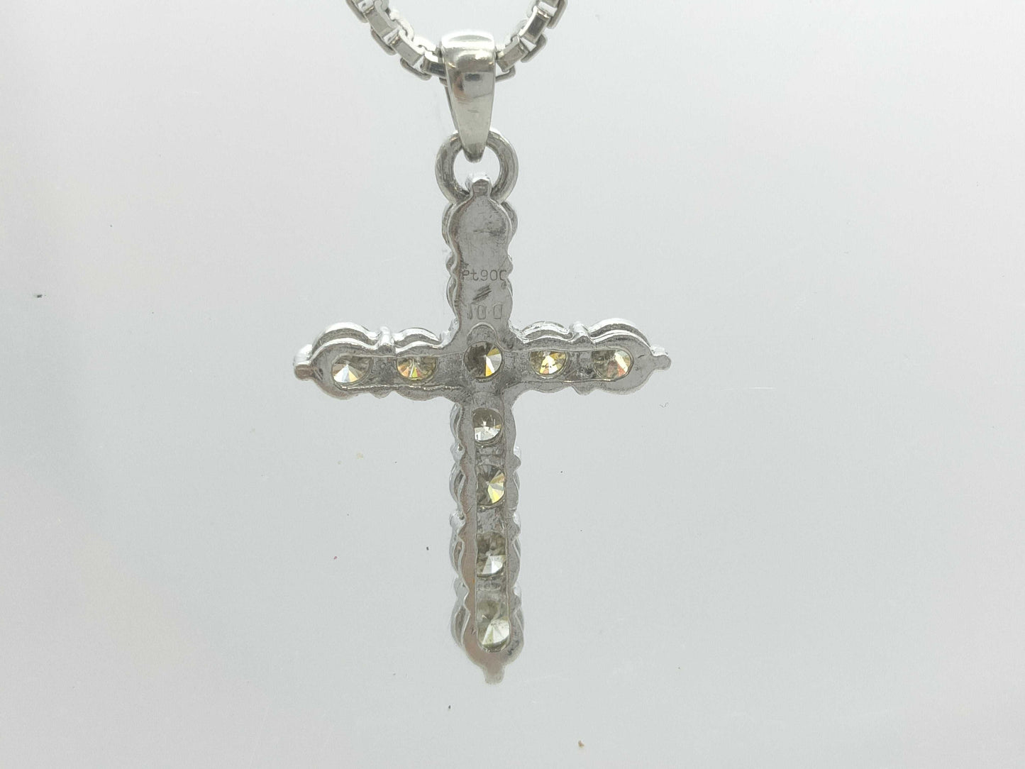 D1.00ct Pt900/850 11.0g Necklace