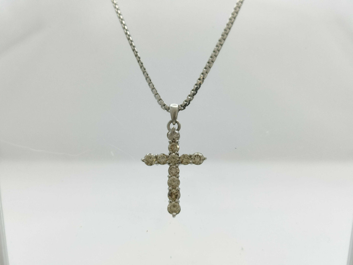 D1.00ct Pt900/850 11.0g Necklace