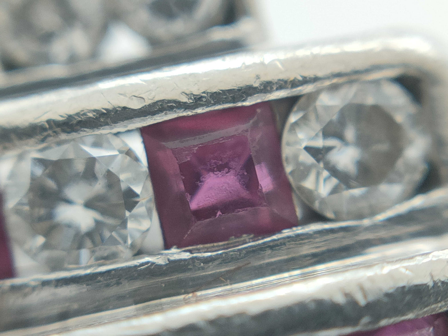 Ruby and Diamond PT900 Ring 5.7g