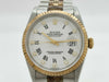 ROLEX 16233G T632143 White Roman Boys' Watch