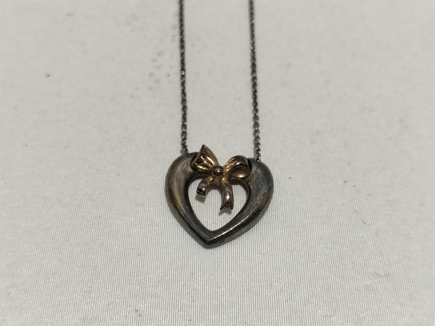 Tiffany & Co. Heart Ribbon 925 750 Necklace
