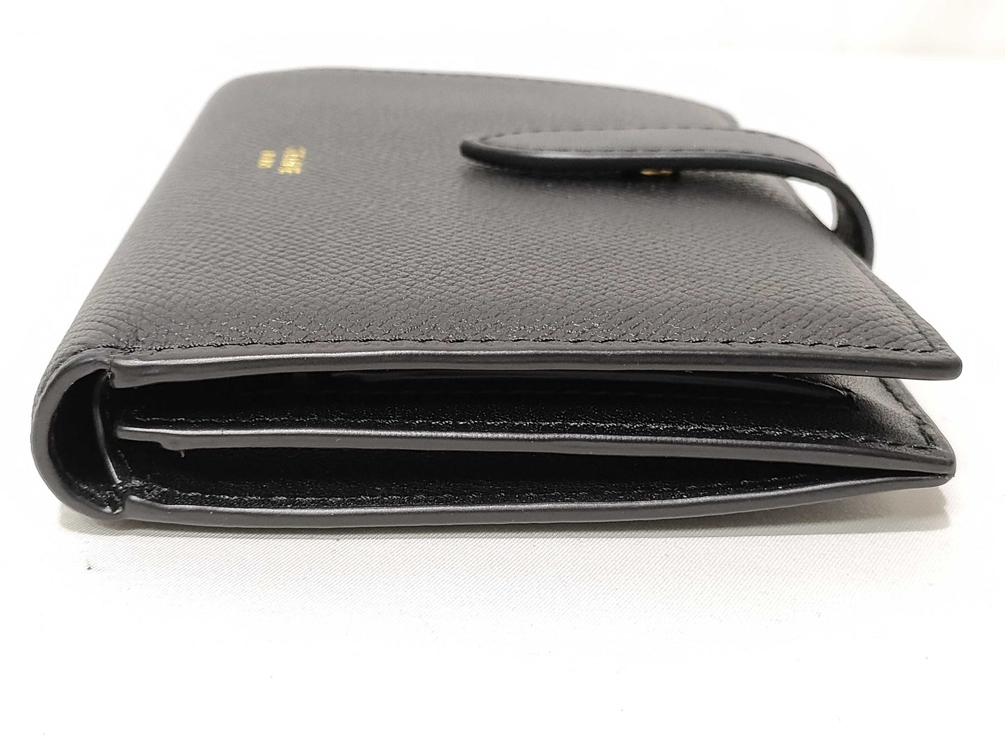 CELINE Leather Bifold Wallet Black Wallet