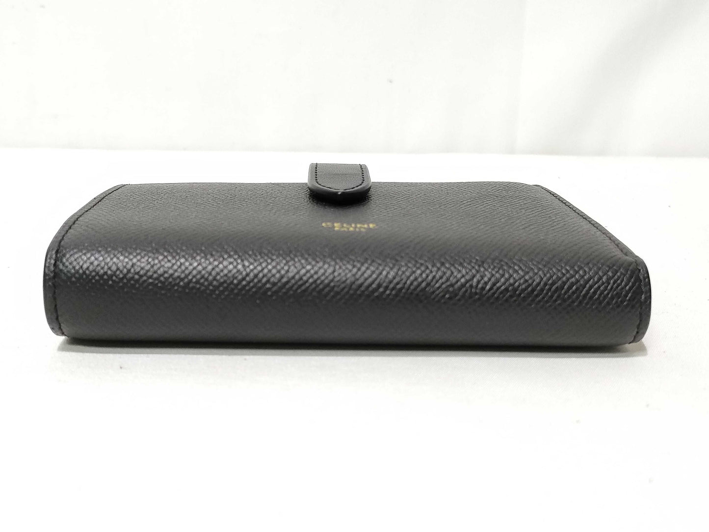CELINE Leather Bifold Wallet Black Wallet