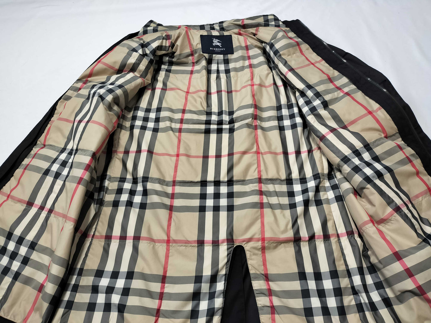 BURBERRY Down Coat with Nova Check Interior