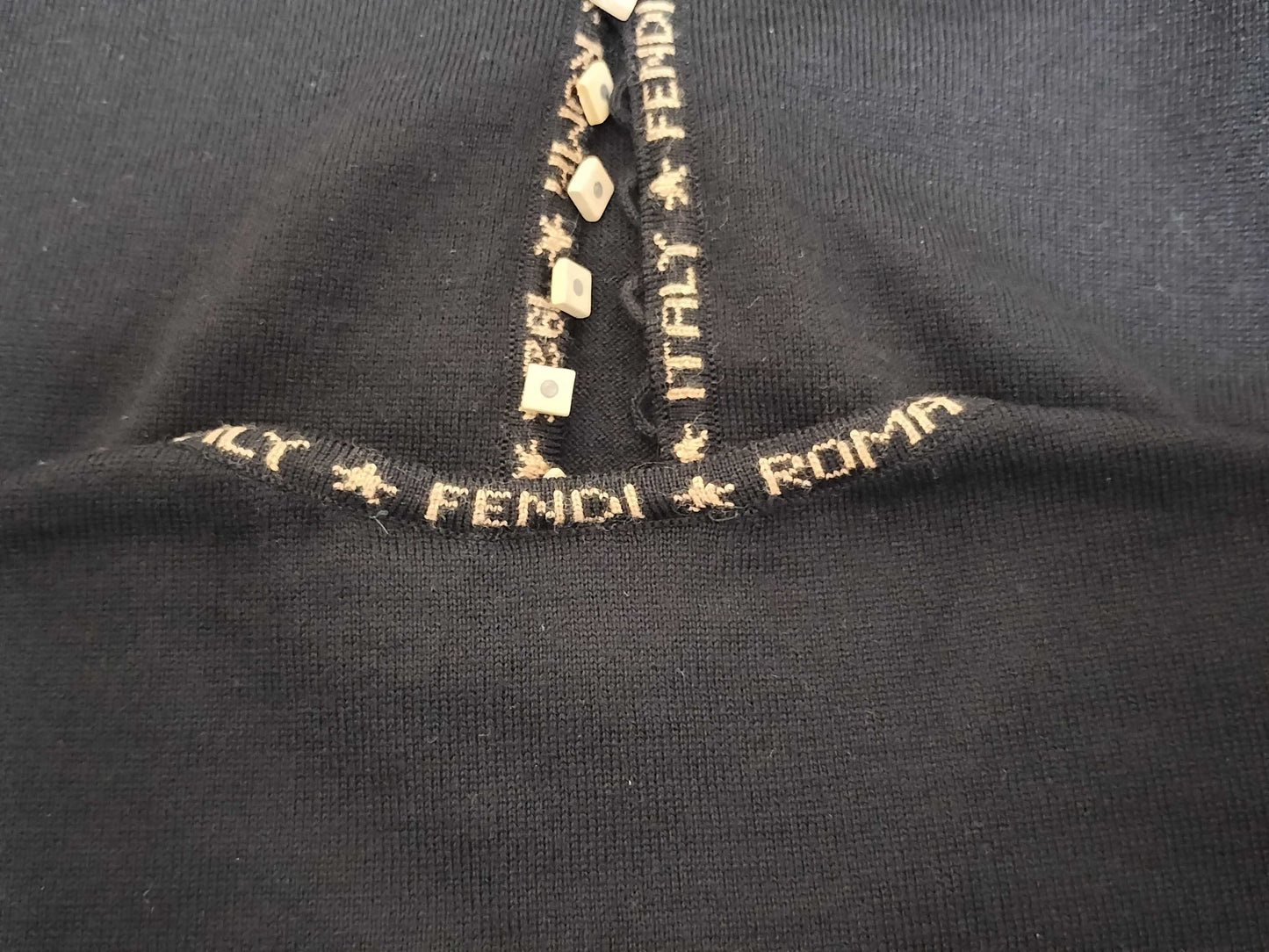 FENDI Knit Top Cardigan Logo Top