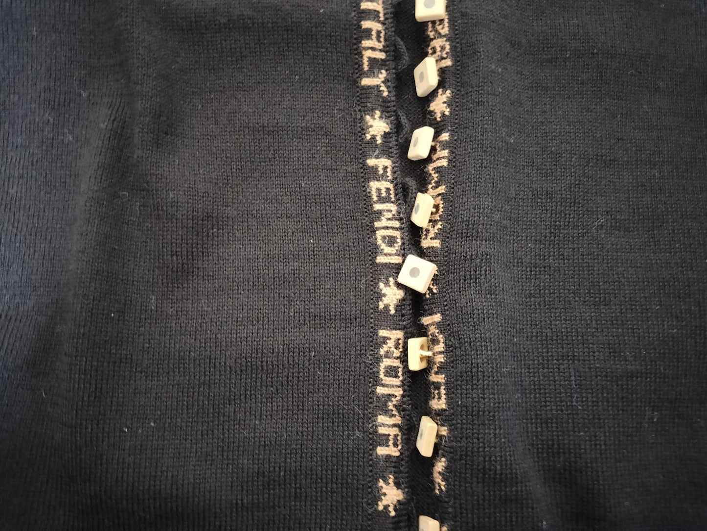 FENDI Knit Top Cardigan Logo Top