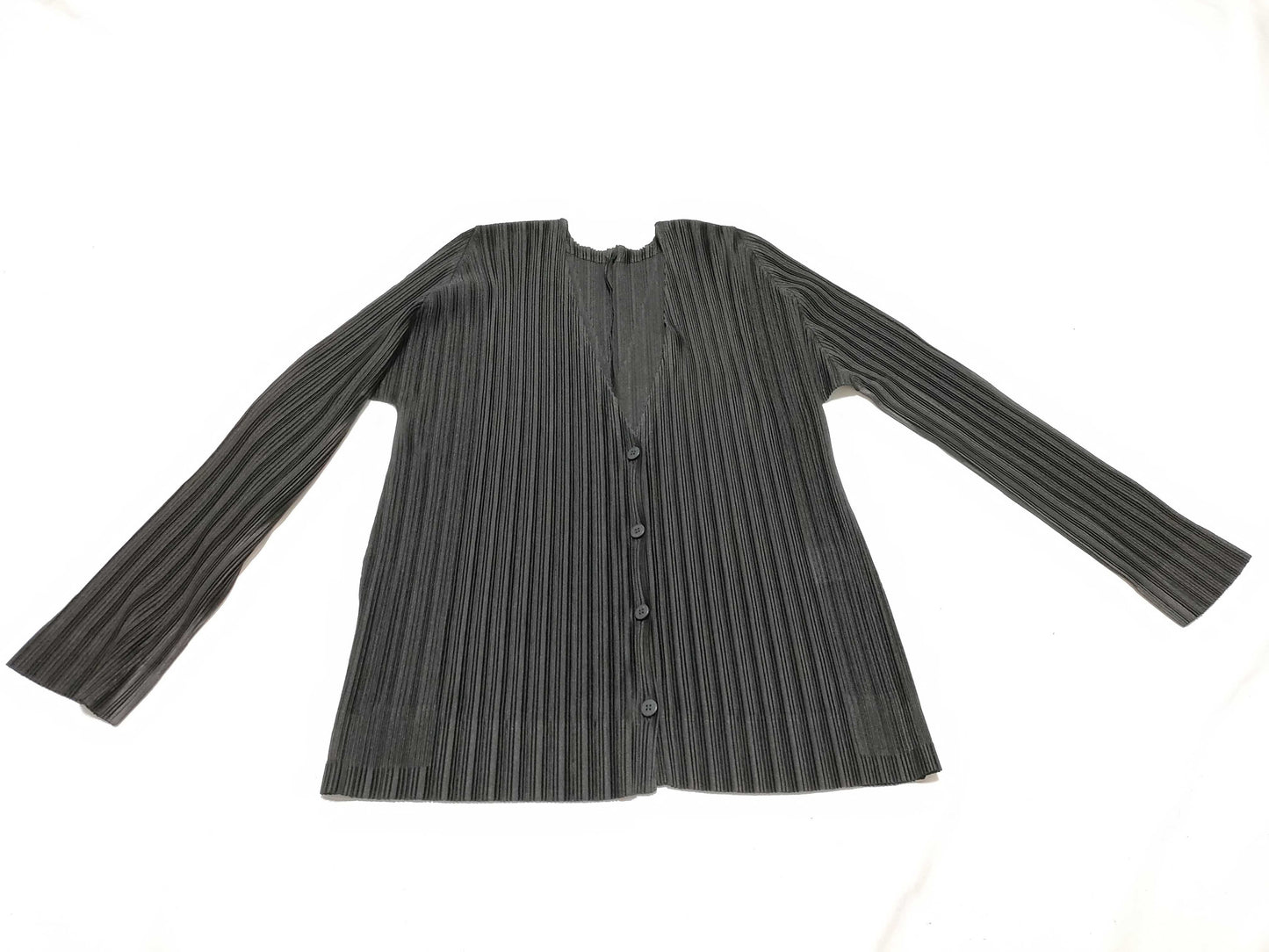 ISSEY MIYAKE Pleats Please Cardigan Black Cardigan