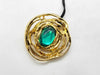 Yves Saint Laurent Vintage Gold Color Stone Brooch