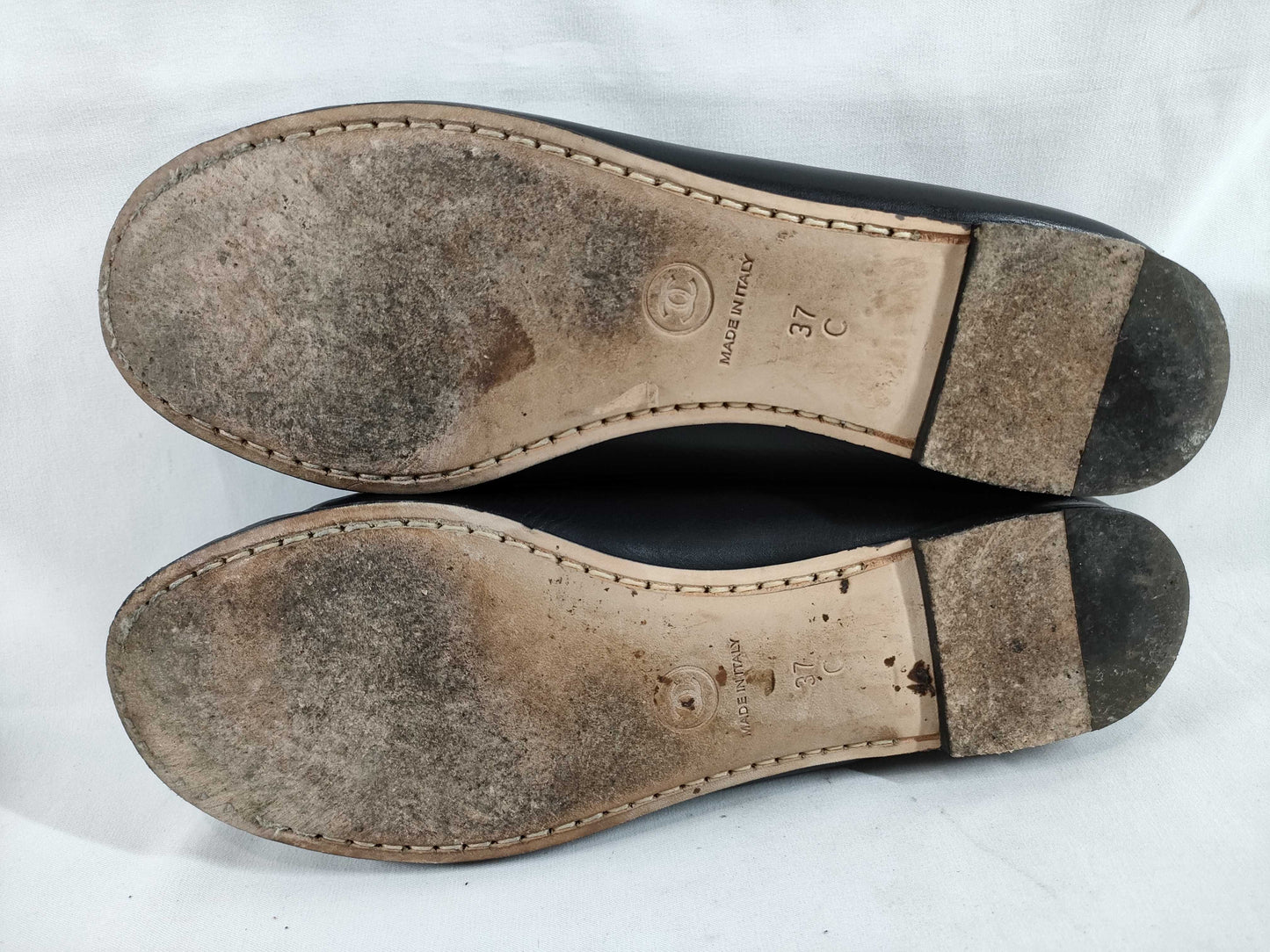CHANEL Coco Mark Coco Mark Loafers Oh Heel Loafers