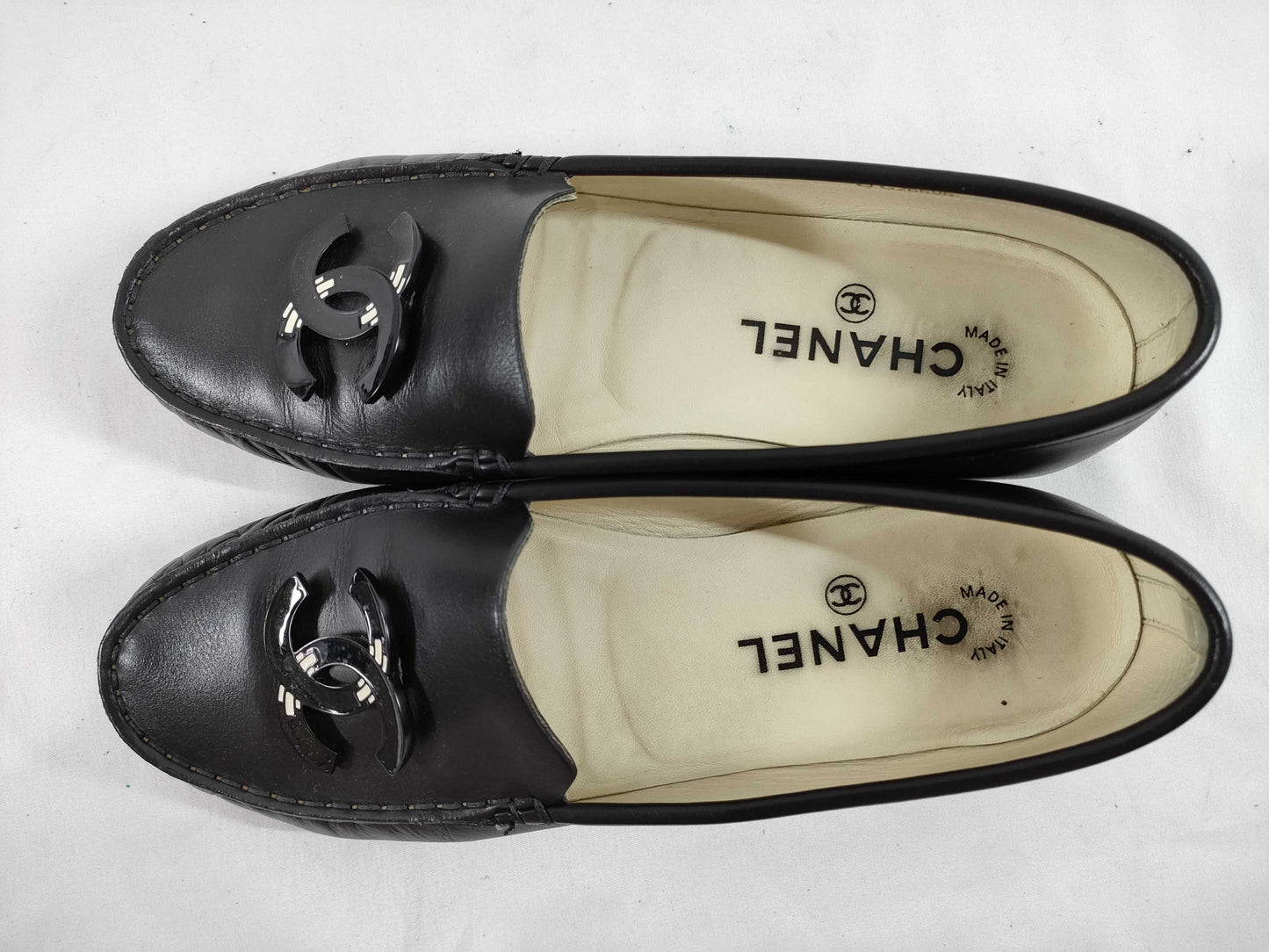 CHANEL Coco Mark Coco Mark Loafers Oh Heel Loafers
