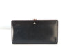 Vivienne Westwood Leather Long Wallet with Clasp Closure, Black