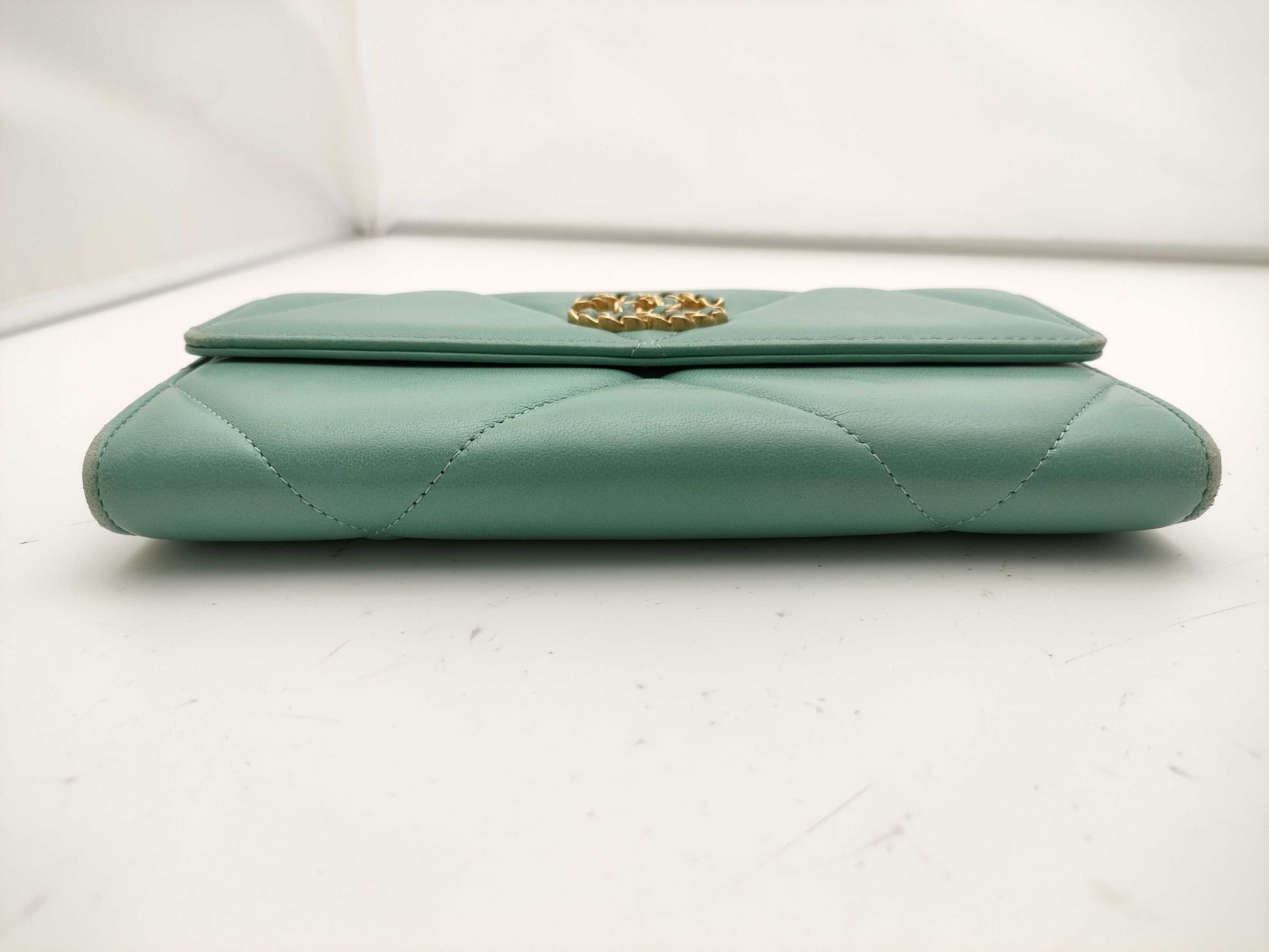 CHANEL Chanel 19 Long Wallet Light Green Wallet