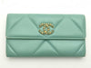 CHANEL Chanel 19 Long Wallet Light Green Wallet