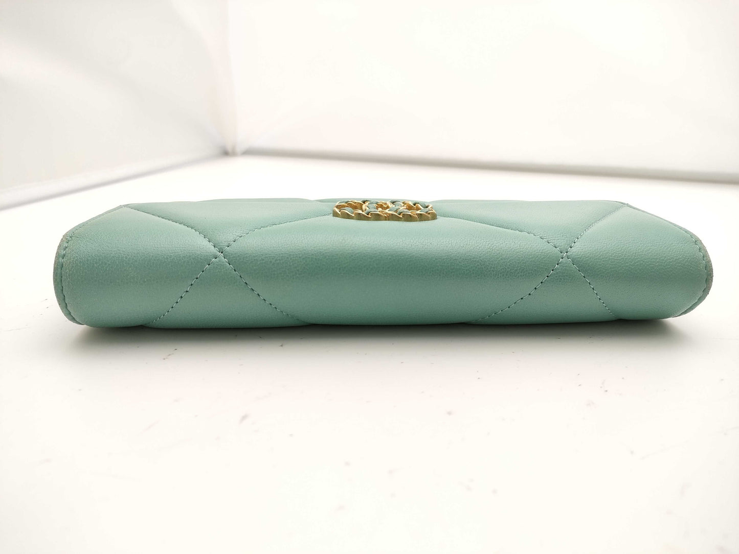 CHANEL Chanel 19 Long Wallet Light Green Wallet