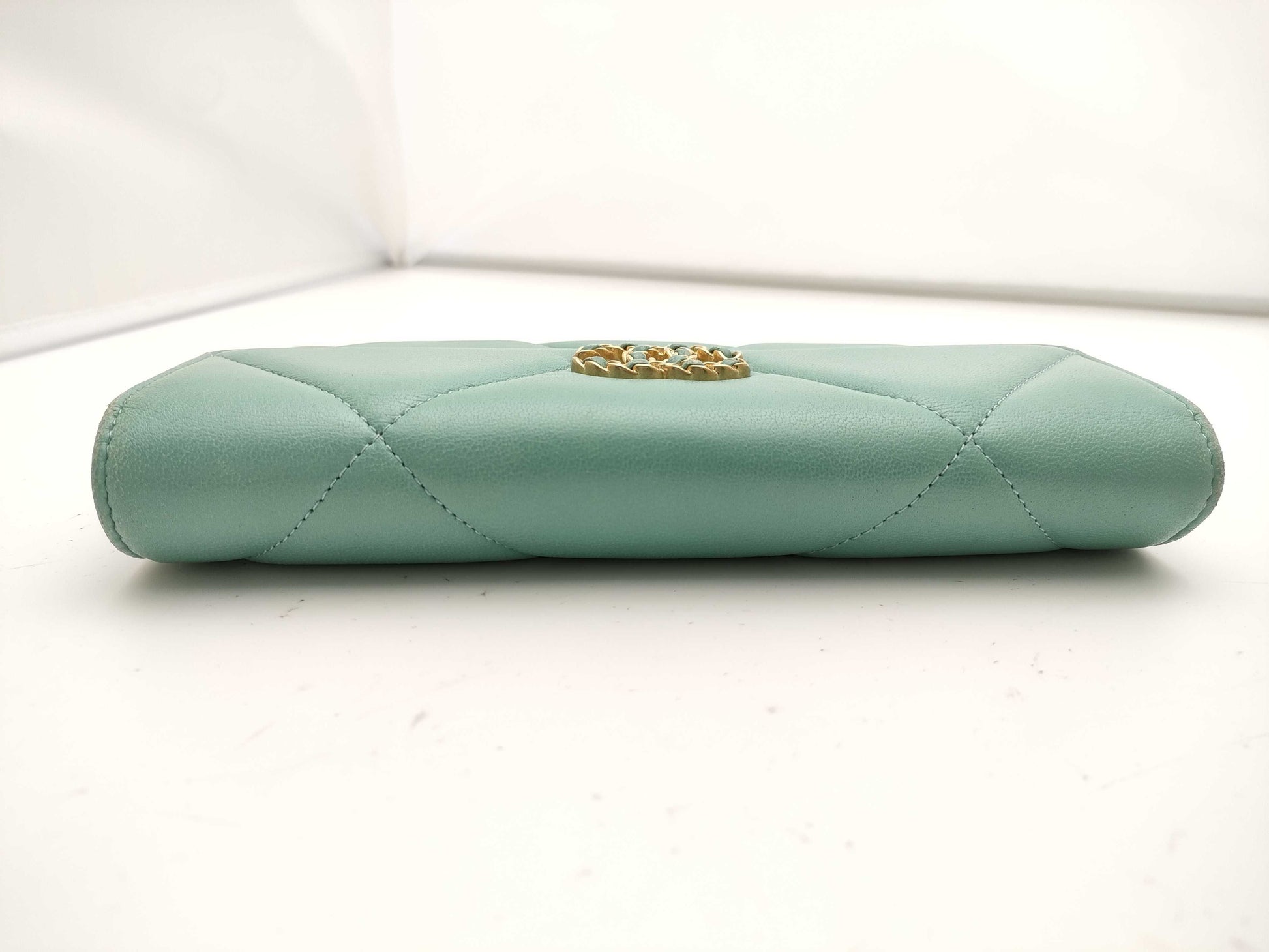 CHANEL Chanel 19 Long Wallet Light Green Wallet