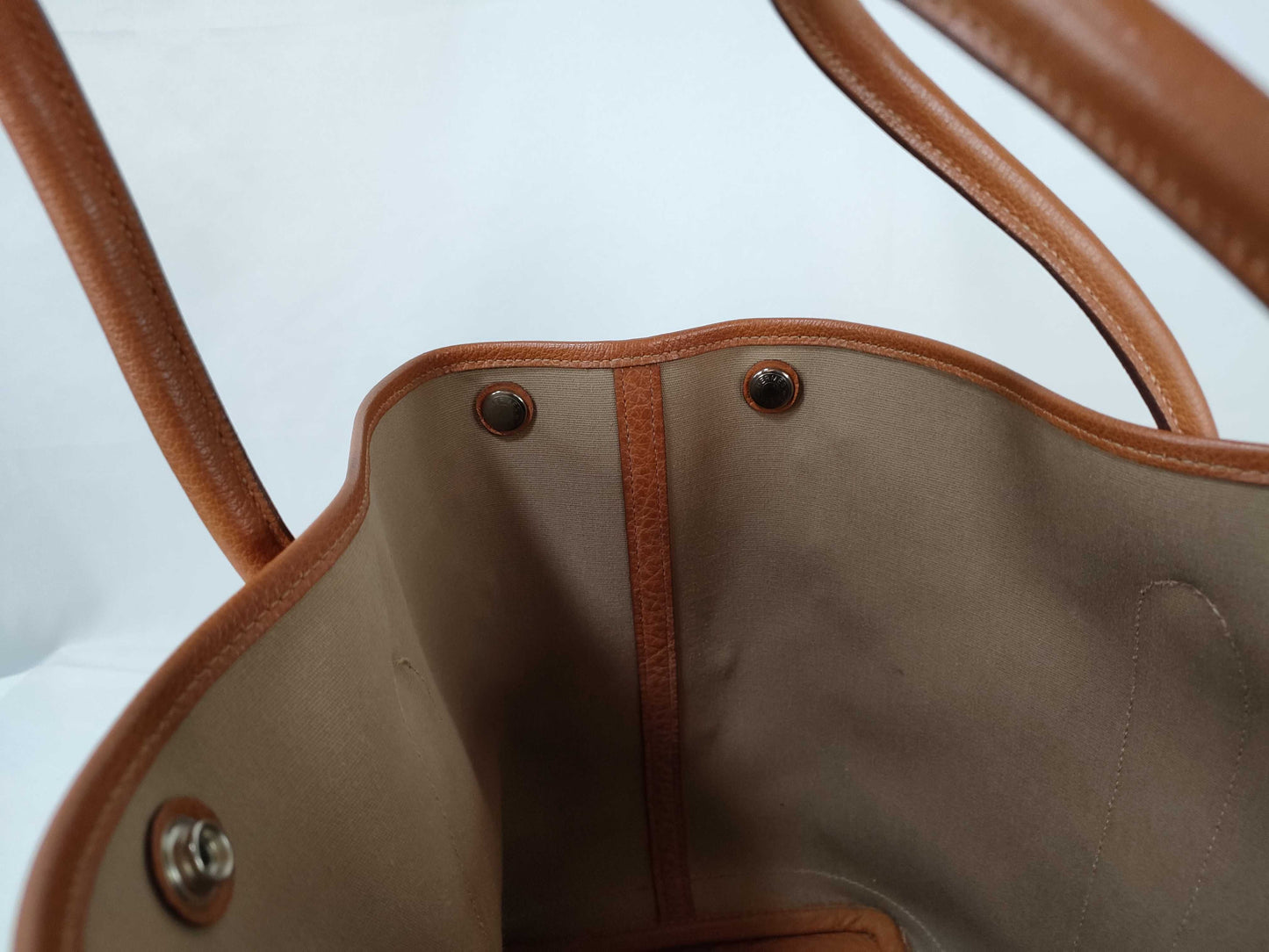 HERMES Garden Party Toile x Negonta/Orange/Size 36/□I Stamped Tote Bag