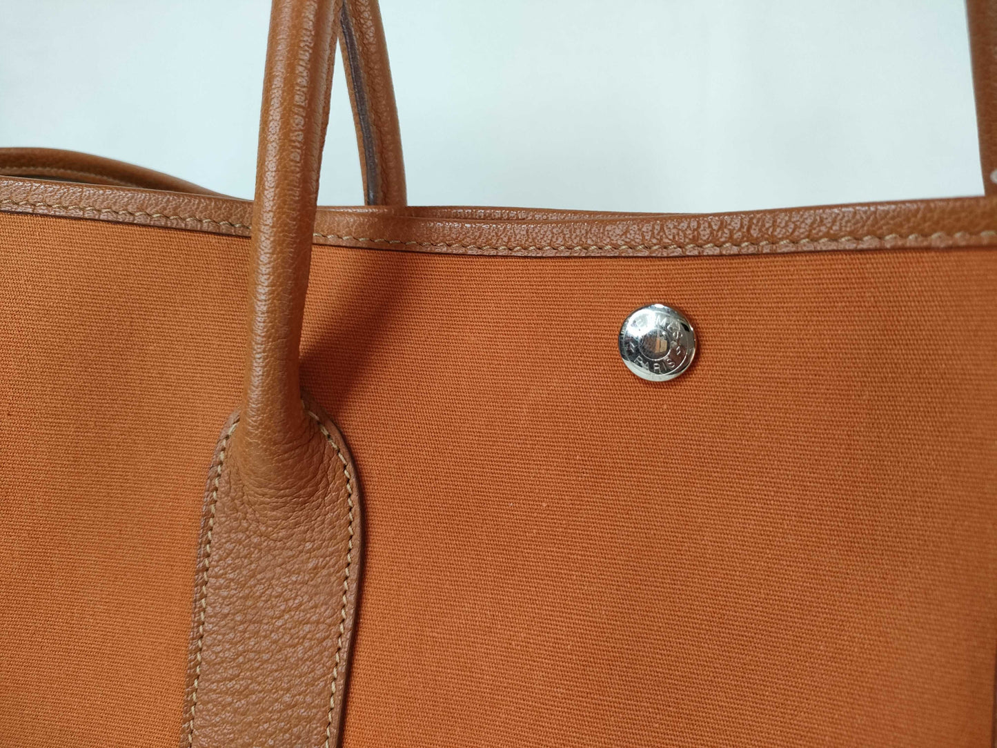 HERMES Garden Party Toile x Negonta/Orange/Size 36/□I Stamped Tote Bag