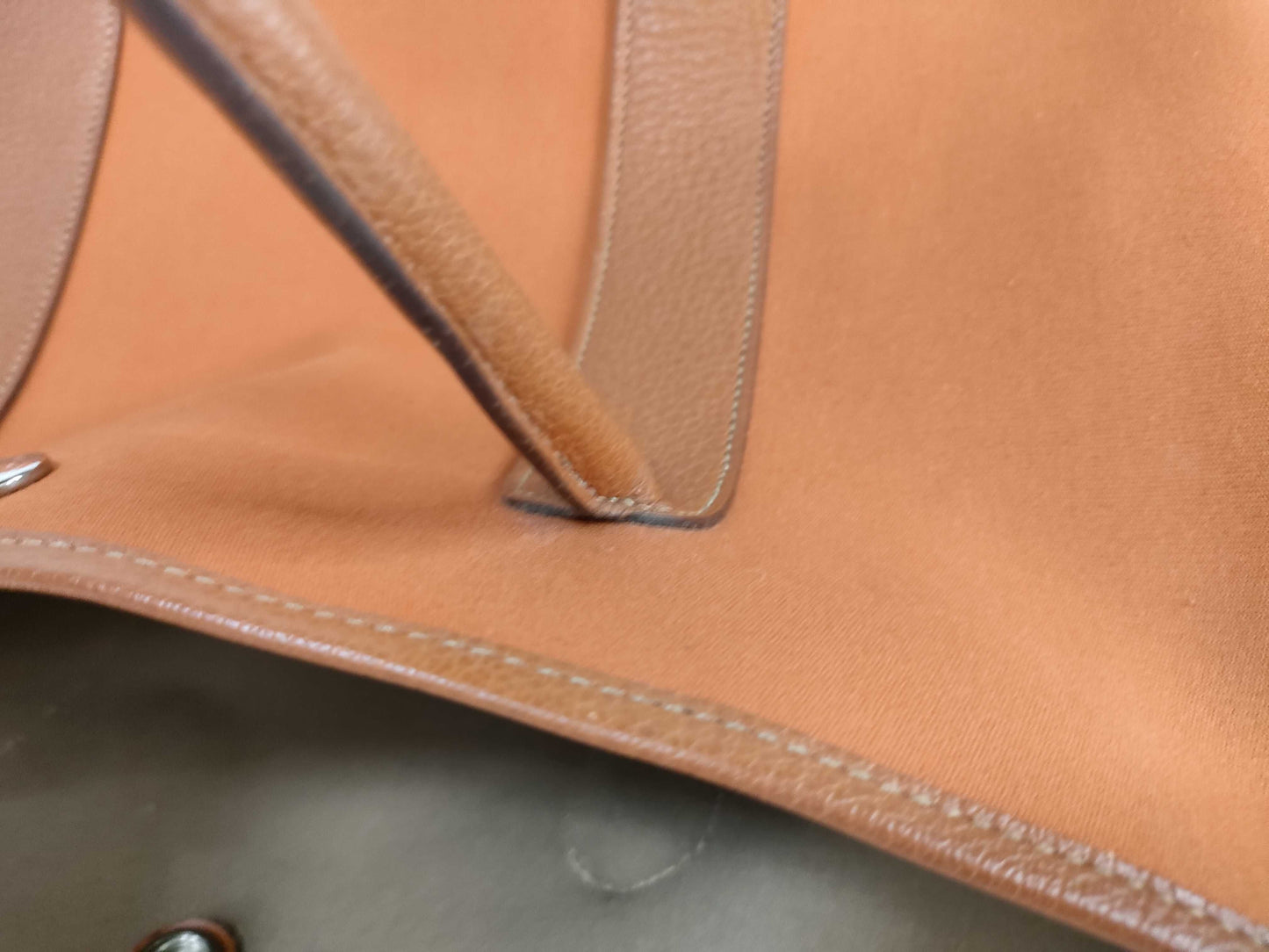 HERMES Garden Party Toile x Negonta/Orange/Size 36/□I Stamped Tote Bag