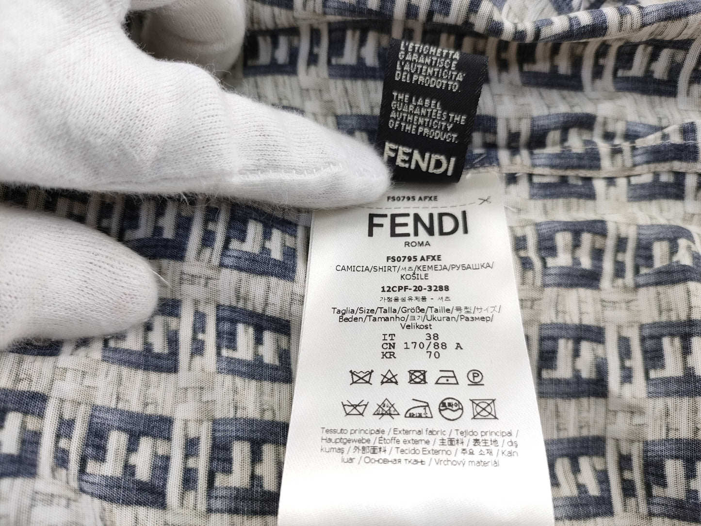 FENDI Zucca Print Shirt FS0795 AFXE Shirt