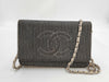 CHANEL Chain Wallet Stripe Shoulder Bag