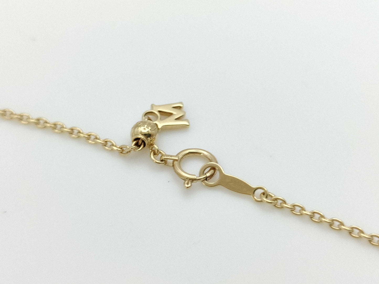 MIKIMOTO Precajour Flower Akoya Pearl Diameter Approx. 4.0mm-6.1mm Enamel Diamond M Charm K18 13.5g Necklace
