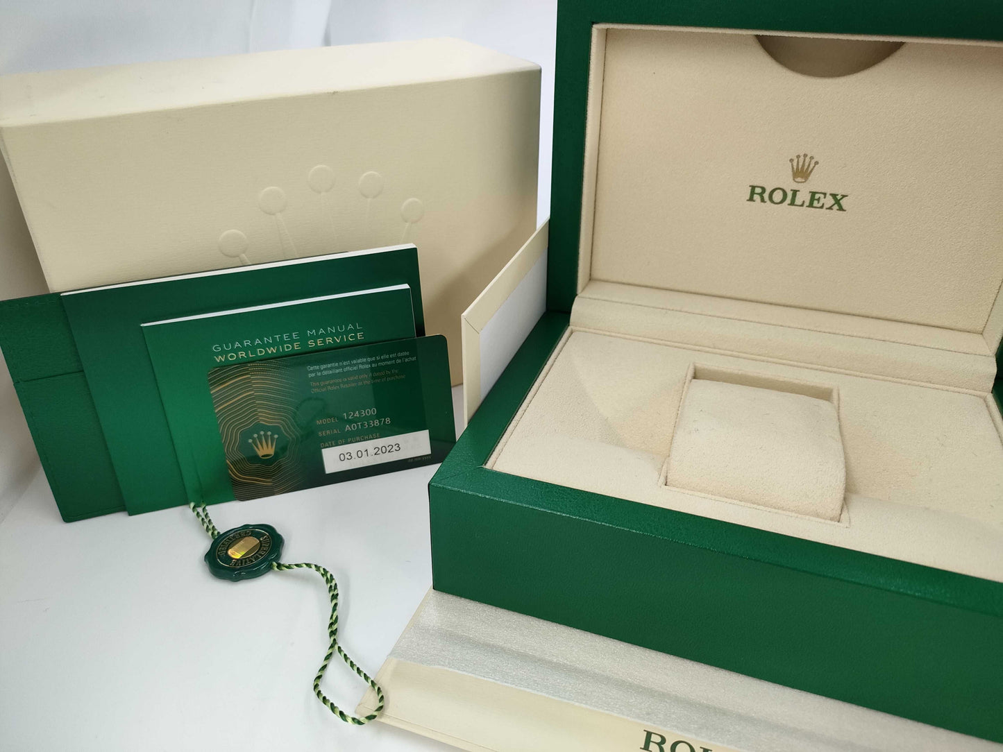 ROLEX 124300 A0T33878 Blue Dial Men's Watch