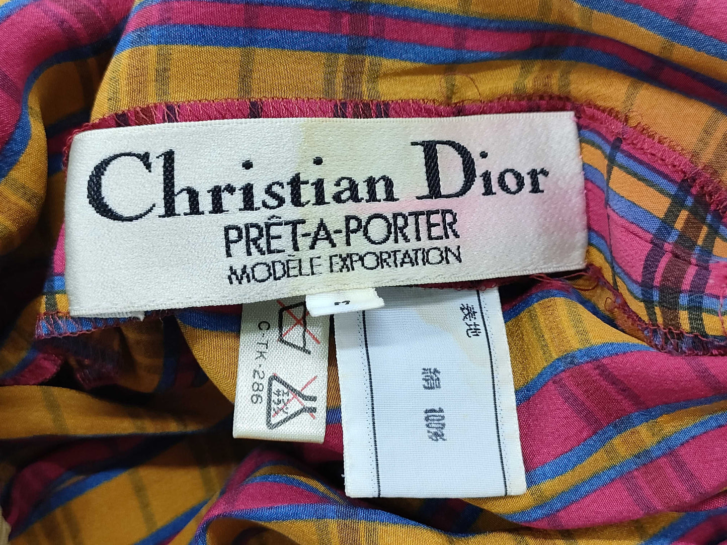 Dior Silk Check Dress