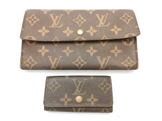 LOUIS VUITTON Monogram Wallet and Key Case