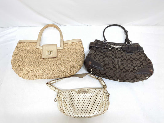 COACH Signature Kate Spade 3-Piece Set Tote Bag