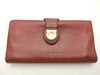 Salvatore Ferragamo Gancini Long Wallet/Red/Center Clasp Wallet