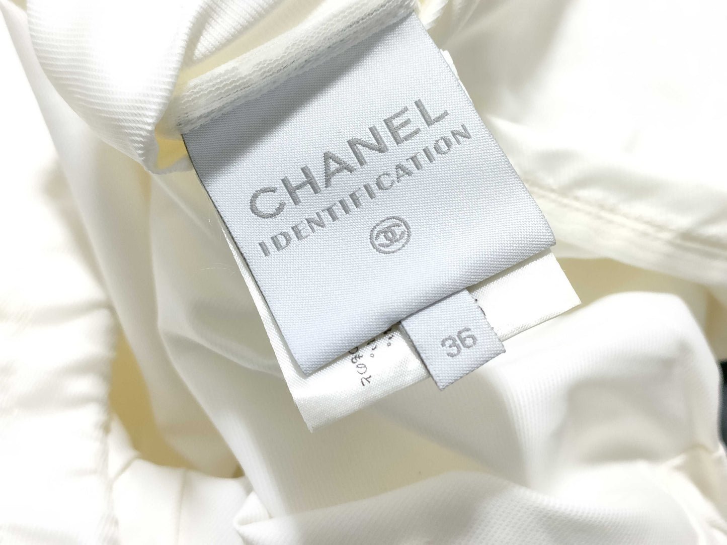 CHANEL 01P Half-Zip Hoodie White Other Apparel