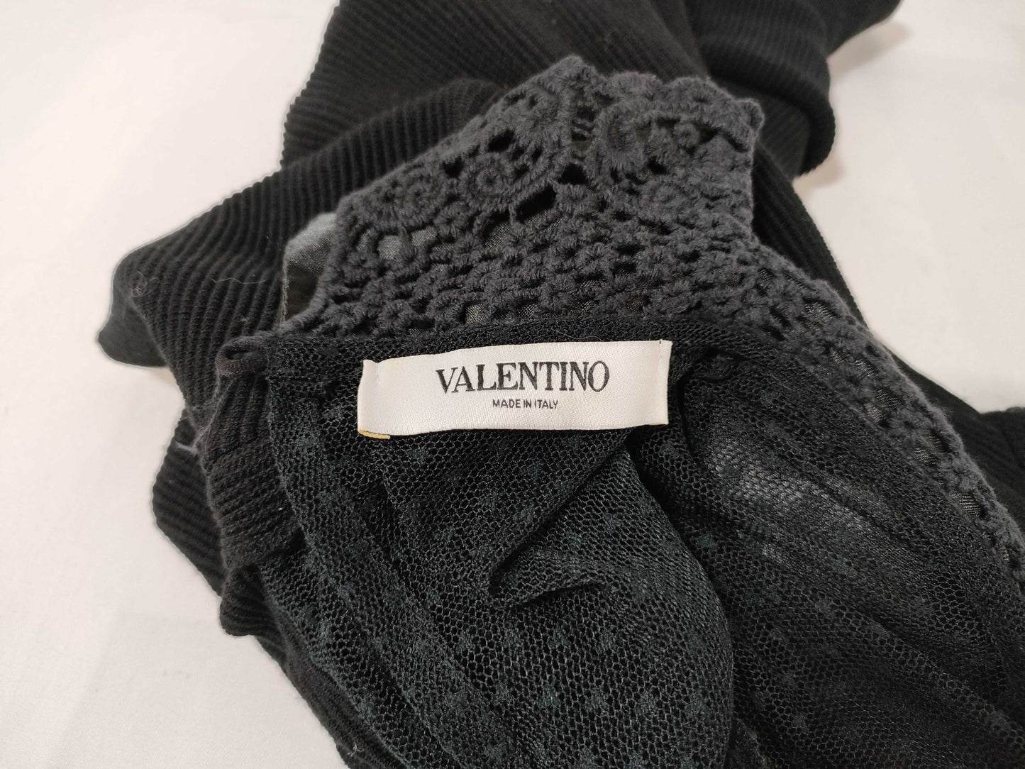 VALENTINO Knit x Lace Dress Dress