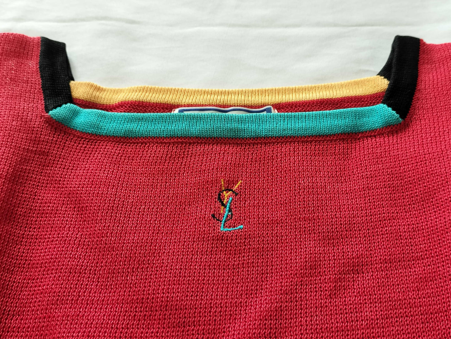 Yves Saint Laurent Red Knit Top Tops