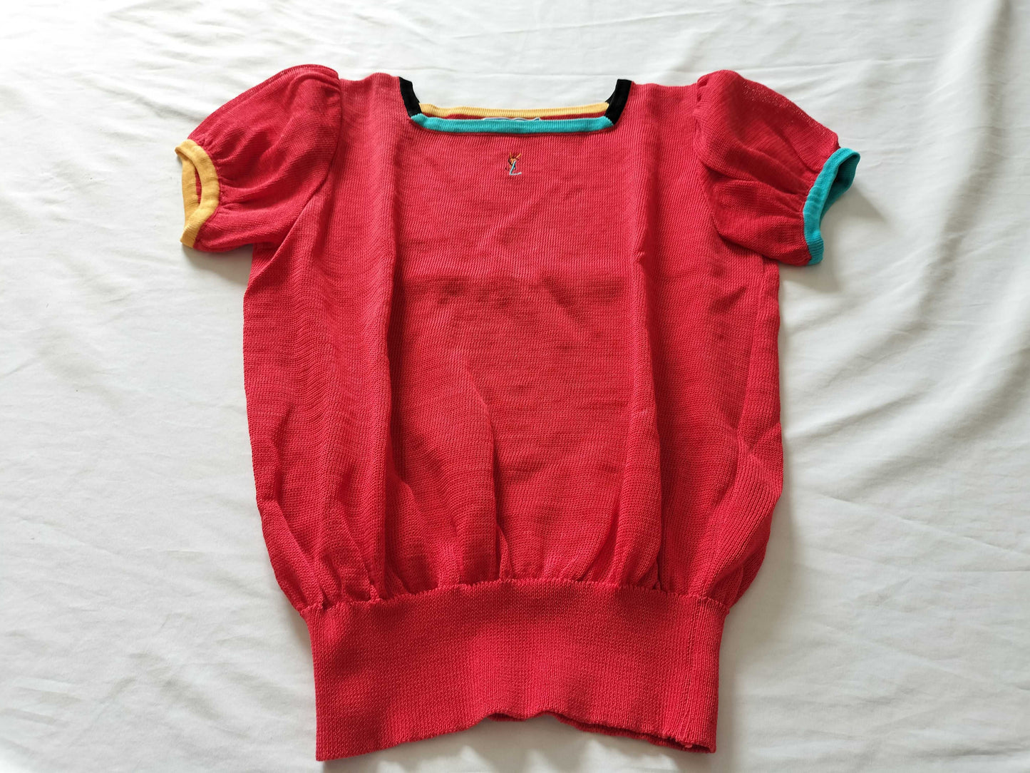 Yves Saint Laurent Red Knit Top Tops