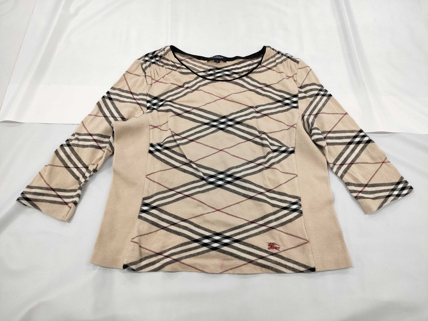 BURBERRY Check Sweater Top