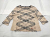 BURBERRY Check Sweater Top