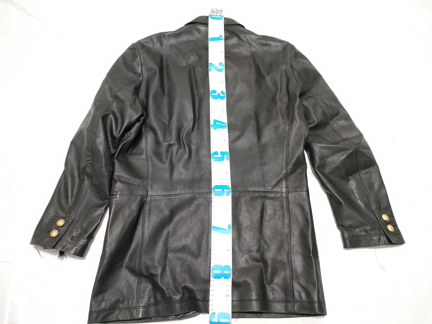 VERSACE V2 by VERSACE Leather Jacket with Gold Buttons