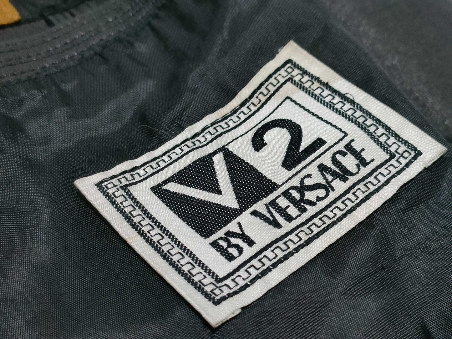 VERSACE V2 by VERSACE Leather Jacket with Gold Buttons