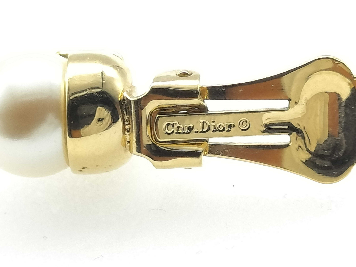 Dior Earrings Pearl Gold Earrings
